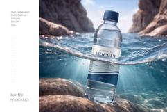 Clear Plastic Water Bottle Mockup Set Product Image 1