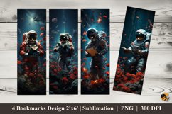 Astronaut Space Bookmarks Sublimation Design Product Image 1
