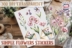 Summer Flowers sticker Scrapbook PNG Botanical Beach Product Image 1