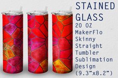 Tumbler Straight 20 OZ Sublimation Stained-glass Wrap Design Product Image 1