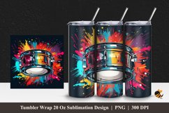 Colorful Drum Tumbler Wrap Sublimation Design 1 Product Image 1