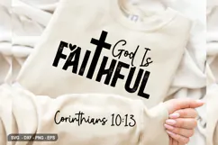 God Is Faithful - Christian Sleeve T-Shirt Design Product Image 1