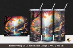 Rock Lake Tumbler Wrap Sublimation Design 1 Product Image 1