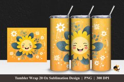 Baby Flower Tumbler Wrap Sublimation Design 1 Product Image 1