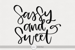 Sassy and Sweet SVG | Cute Girly Quote Design Product Image 1