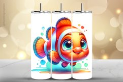 Clown Fish Tumbler Wrap| Tumbler Sublimation Wrap Product Image 1
