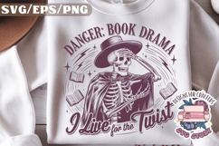 Book Lover Funny Quote Vintage SVG Motivational skeleton Product Image 1