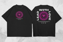 Lead With Love Streetwear Typographic T-shirt Design Product Image 1