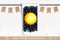 Celestial  Dish Towel Sublimation. Magic Sun PNG Product Image 1