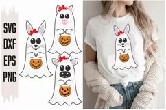 Ghost Cow, Bunny, Pig Svg, Halloween Svg, Spooky Season SVG Product Image 1