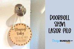Sleeping Baby Doorbell Sign Laser Cut Project Product Image 1