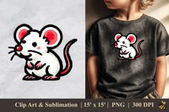Cute Mouse DTF Sublimation Clipart Design 1 Product Image 1