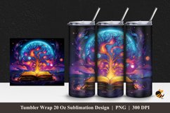 Magic Book Tumbler Wrap Sublimation Design 1 Product Image 1