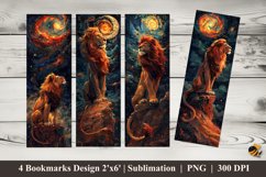 Lion King Bookmarks Sublimation Design Product Image 1