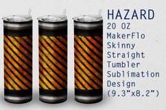 Tumbler Straight 20 OZ Sublimation Hazard Wrap Design Product Image 1