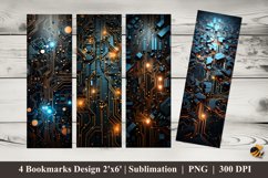 Electro Element Bookmarks Sublimation Design Product Image 1