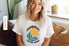 Sunshine On My Mind Tropical Summer Sublimation Design Product Image 1