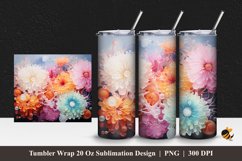 Colorful Mushroom Tumbler Wrap Sublimation Design 1 Product Image 1