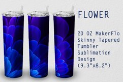 Tumbler Tapered 20 OZ Sublimation Flower Wrap Design Product Image 1