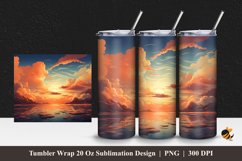 Afternoon Sky Tumbler Wrap Sublimation Design 1 Product Image 1
