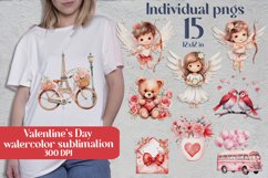 Valentine&#039;s Day Sublimation Bundle. Watercolor Sublimation Product Image 1