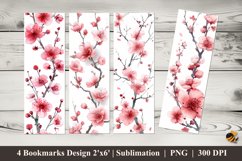 Floral Pattern Bookmarks Sublimation Design Product Image 1