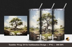 Tree Charm Tumbler Wrap Sublimation Design 1 Product Image 1