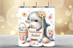 Dolphain Tumbler Wrap| Tumbler Sublimation Wrap Product Image 1