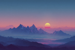 Mountain Sunrise Background Product Image 1