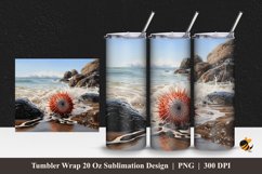 Sea Urchin Tumbler Wrap Sublimation Design 1 Product Image 1