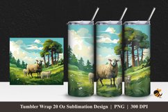 Sheeps Tumbler Wrap Sublimation Design 1 Product Image 1