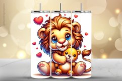 Lion Tumbler Wrap| Tumbler Sublimation Wrap Product Image 1