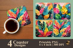 Foliage Abstract Coaster Sublimation Designs Product Image 1