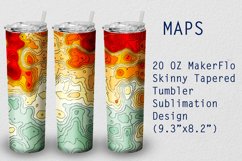 Tumbler Tapered 20 OZ Sublimation Topographic Wrap Design Product Image 1
