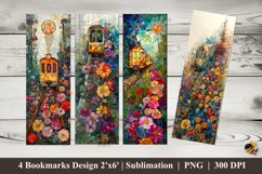 Old Train Bookmarks Sublimation Design Product Image 1