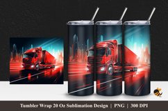 Futuristic Truck Tumbler Wrap Sublimation Design 1 Product Image 1