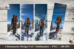 Snow Sports Bookmarks Sublimation Design Product Image 1