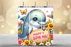 Dolphain Tumbler Wrap| Tumbler Sublimation Wrap Product Image 1