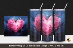 Oil Painting Love Tumbler Wrap Sublimation Design 1 Product Image 1
