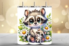 Raccon Tumbler Wrap| Tumbler Sublimation Wrap Product Image 1