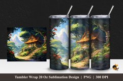 Dwarf House Tumbler Wrap Sublimation Design 1 Product Image 1