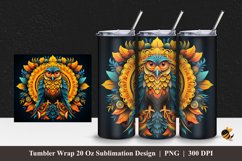Mandalas Bloom Tumbler Wrap Sublimation Design 1 Product Image 1