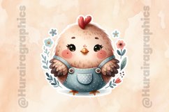 Hen|Printable Animal Sticker Product Image 2