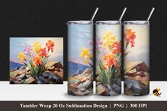 Gladiolus Tumbler Wrap Sublimation Design 1 Product Image 1