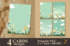 Green Park Watercolor Card Designs PNG Product Image 1