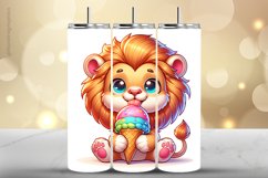 Lion Tumbler Wrap| Tumbler Sublimation Wrap Product Image 1