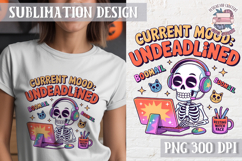 Halloween Skeleton Clipart PNG Sublimation Colored Sarcastic Product Image 1