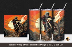 Off Road Motorcycle Tumbler Wrap Sublimation Design 1 Product Image 1