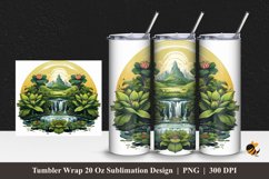 Natural Greenness Tumbler Wrap Sublimation Design 1 Product Image 1