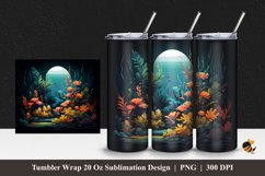 Beauty Aquascape Tumbler Wrap Sublimation Design 1 Product Image 1